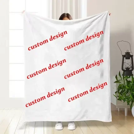 Wholesale Custom NFL Throw Fleece Blanket Low Price Photo Printed School Logo Cheerleading Fuzzy Blanket